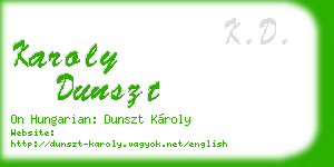 karoly dunszt business card
